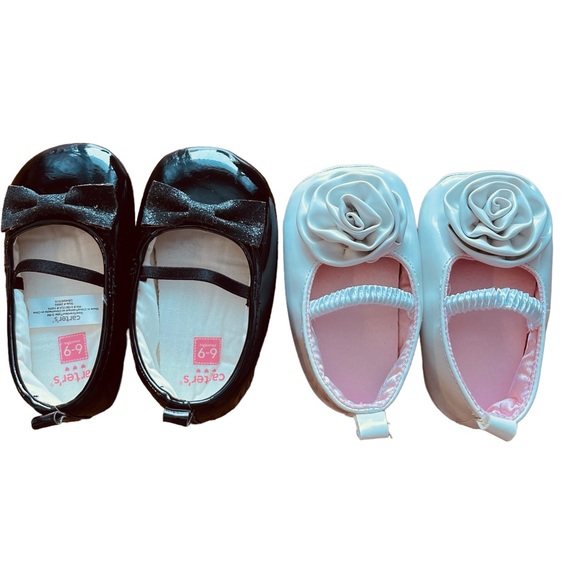 Rising Star Other - Rising Star White Dress Shoe & Carters Black Dress Shoe Size 6-9 Months - Easter